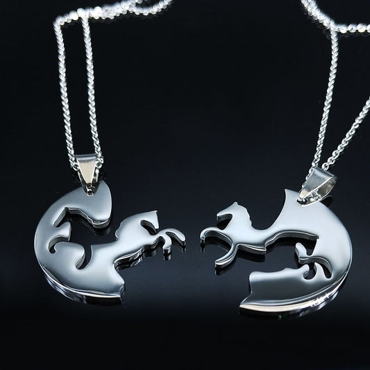 Collier Cheval <br> Pendentif puzzle