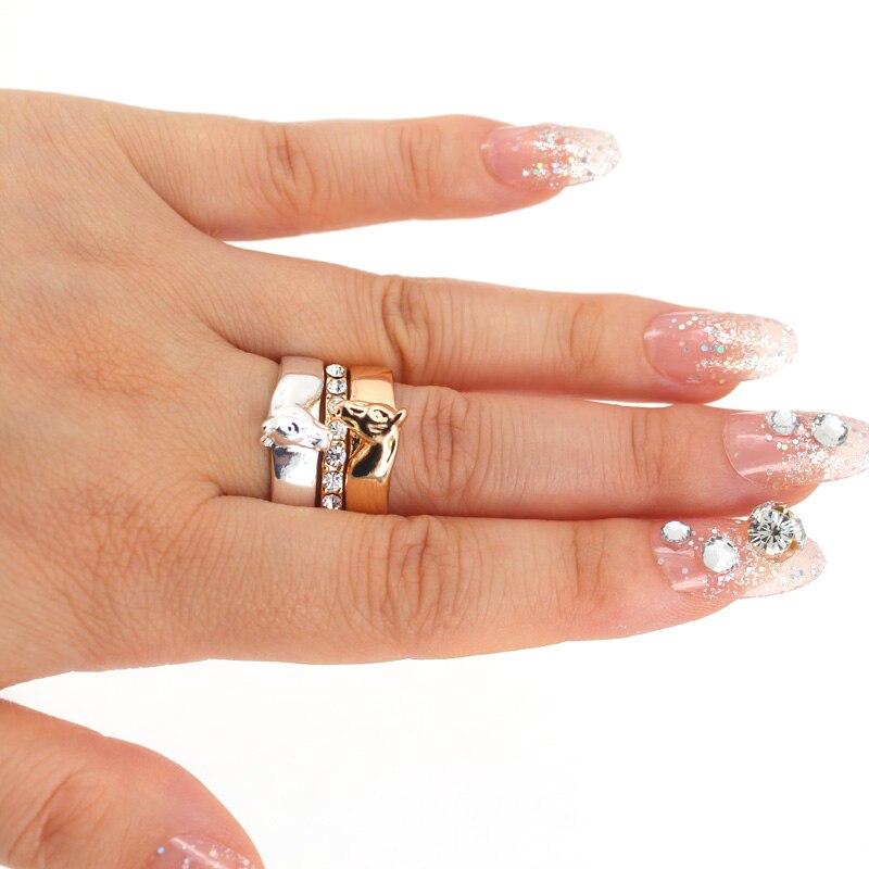 Bague Cheval bicolore argent or