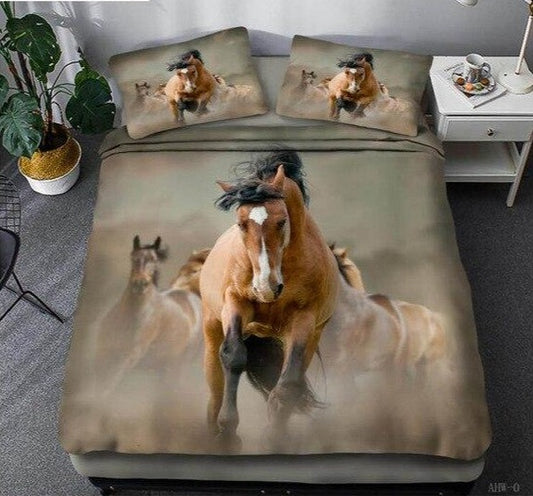 Housse de Couette Chevaux Harde Alezan