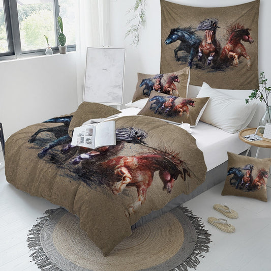 Housse de Couette Chevaux dessinés
