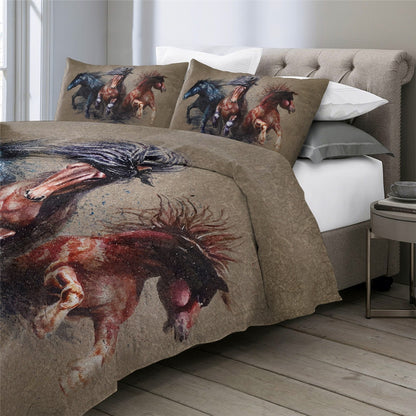 Housse de Couette Chevaux dessinés