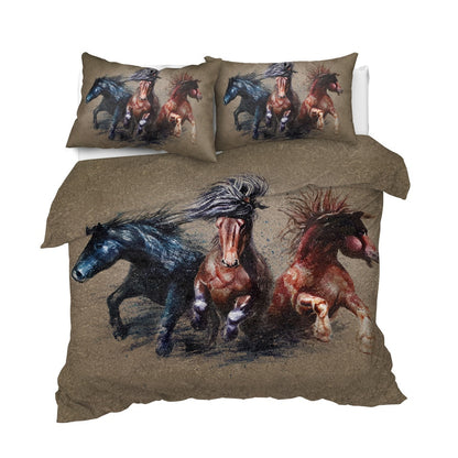 Housse de Couette Chevaux dessinés