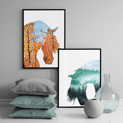 Tableau Silhouette Cheval