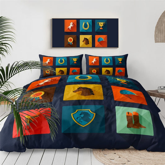 Housse de Couette Cheval <br> Jeux Equestre