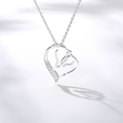 Collier Cheval Coeur Jument et son poulain