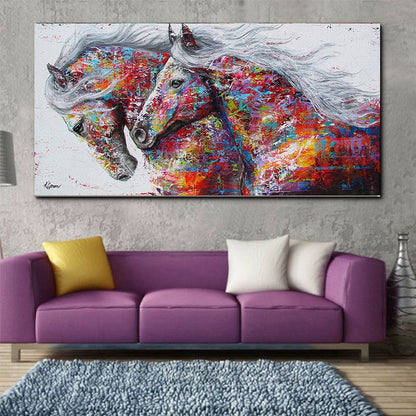 Tableau Cheval Coloré