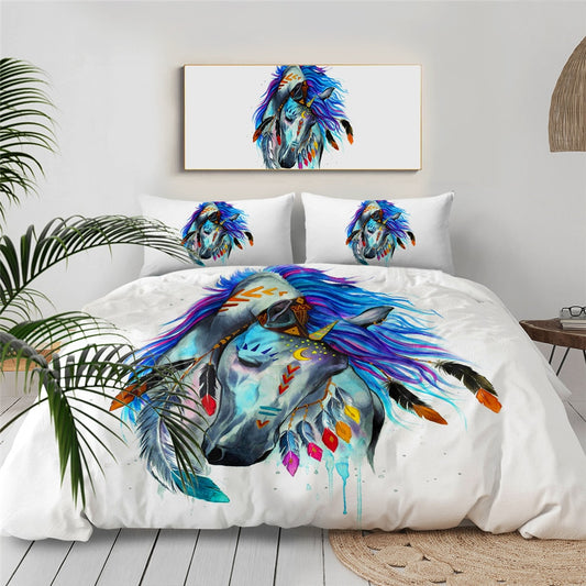 Housse de Couette Cheval Bohème Coloré