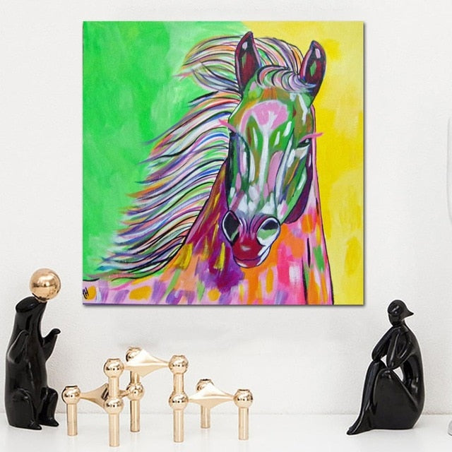 Tableau Cheval <br> Équidé Multicolore