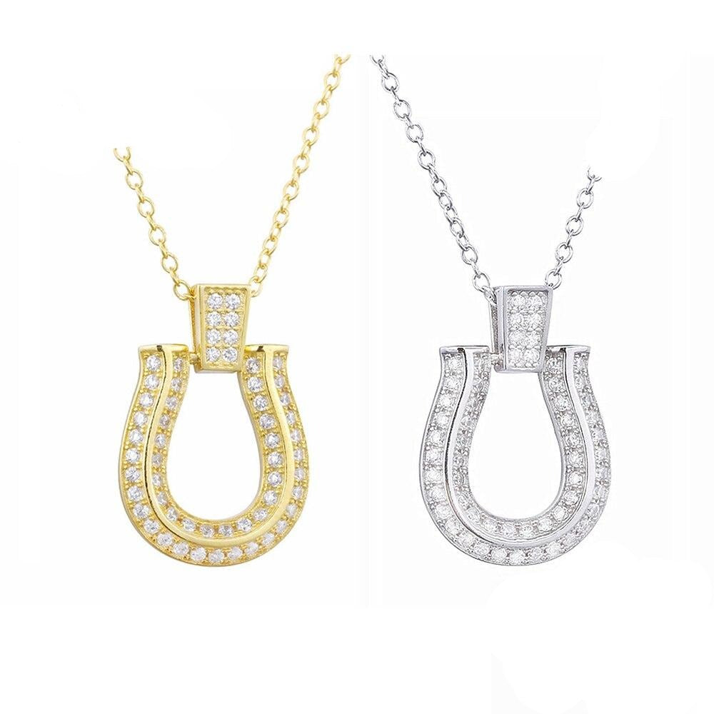 Collier Fer à Cheval étincelant Argent