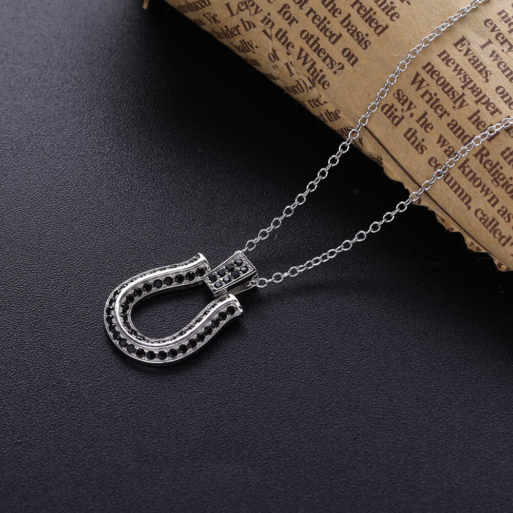 Collier Fer à Cheval étincelant Argent