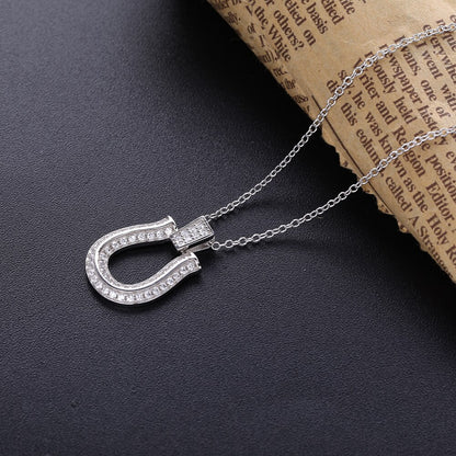 Collier Fer à Cheval étincelant Argent