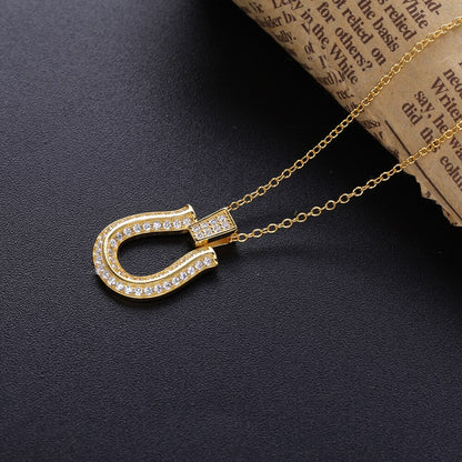 Collier Fer à Cheval étincelant Argent