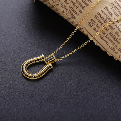 Collier Fer à Cheval étincelant Argent