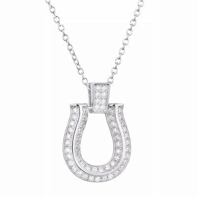 Collier Fer à Cheval étincelant Argent