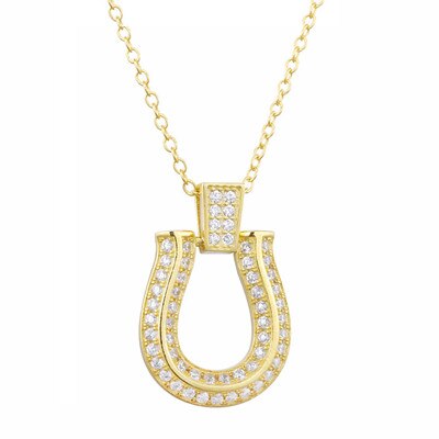Collier Fer à Cheval étincelant Argent