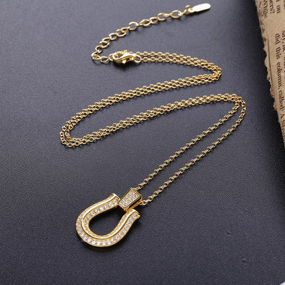 Collier Fer à Cheval étincelant Argent