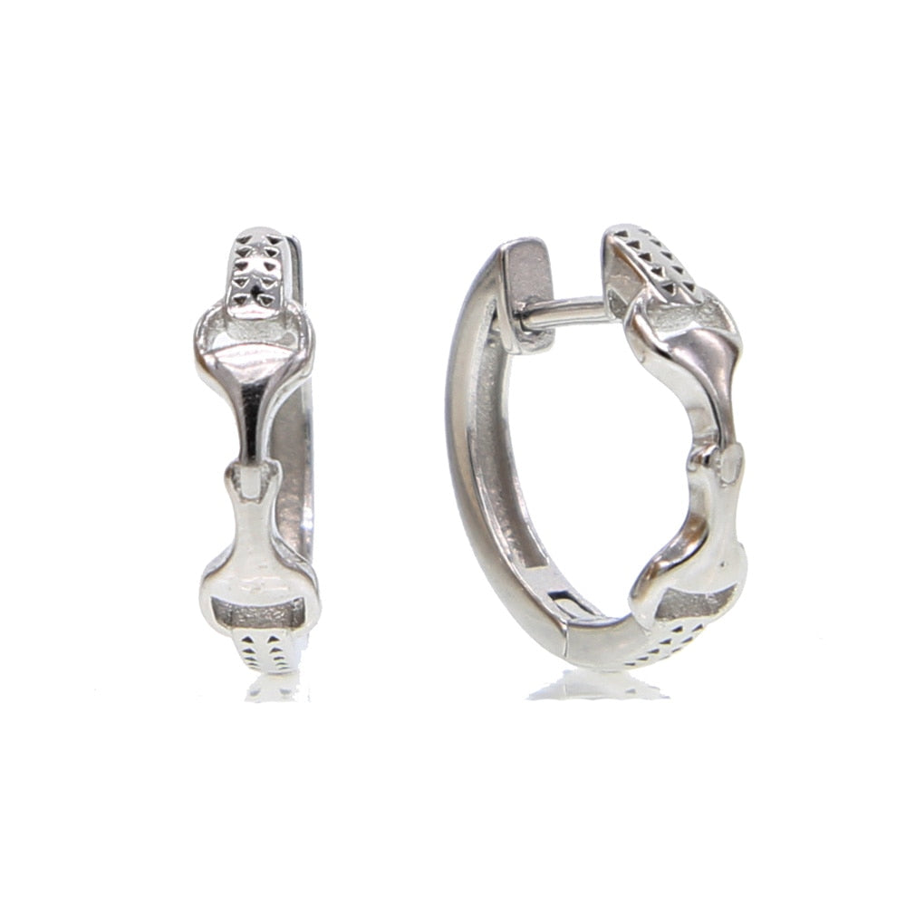 Boucles d'oreilles Mors de Cheval en Argent