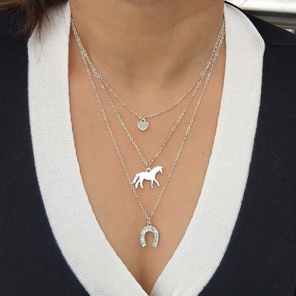 Collier Cheval <br> Ensemble de trois colliers