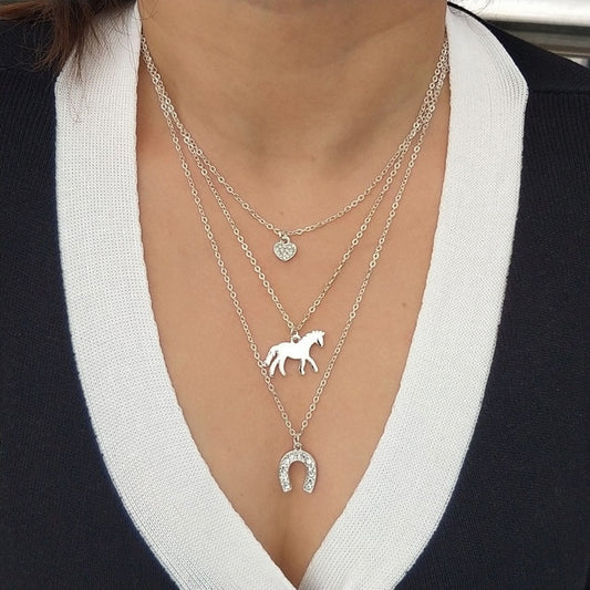 Collier Cheval <br> Ensemble de trois colliers