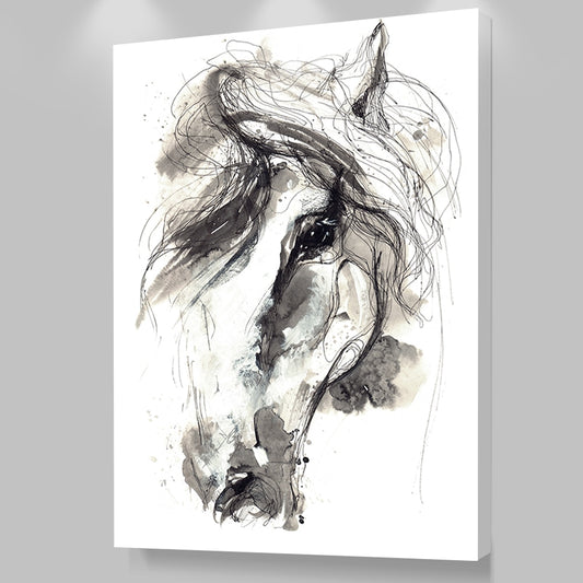 Tableau Tête de Cheval Abstrait
