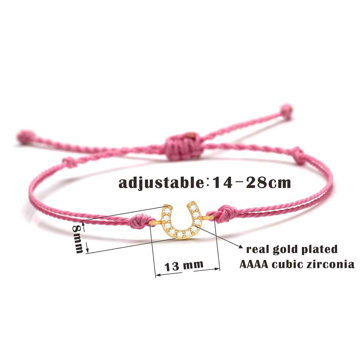 Bracelet Cheval <br> Fer à Cheval Ficelle