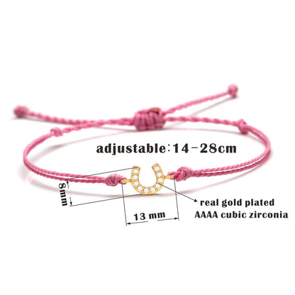 Bracelet Cheval <br> Fer à Cheval Ficelle