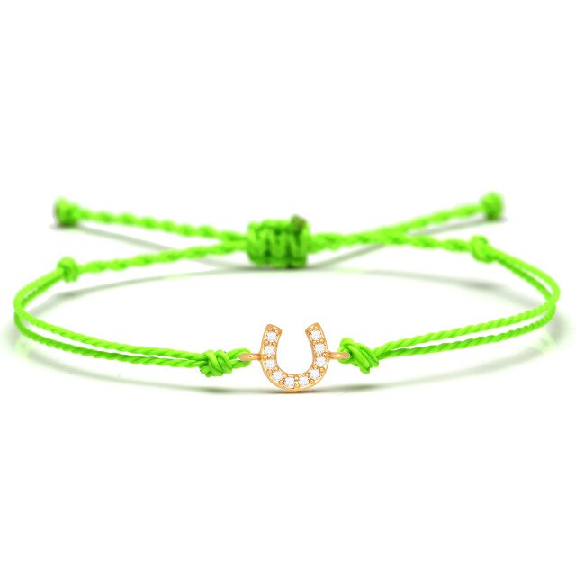 Bracelet Cheval <br> Fer à Cheval Ficelle