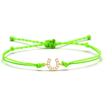 Bracelet Cheval <br> Fer à Cheval Ficelle