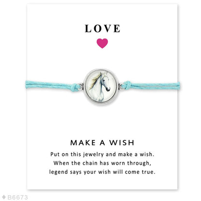 Bracelet cordon bleu cheval