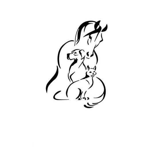 Sticker Cheval Chien et Chat