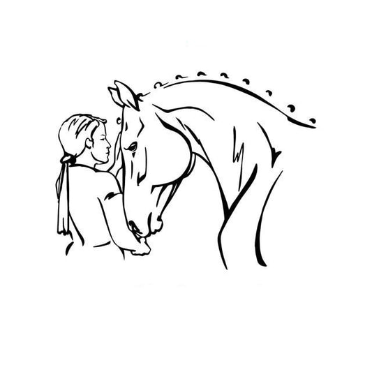 Stickers Cheval <br> Cavalière et sa monture
