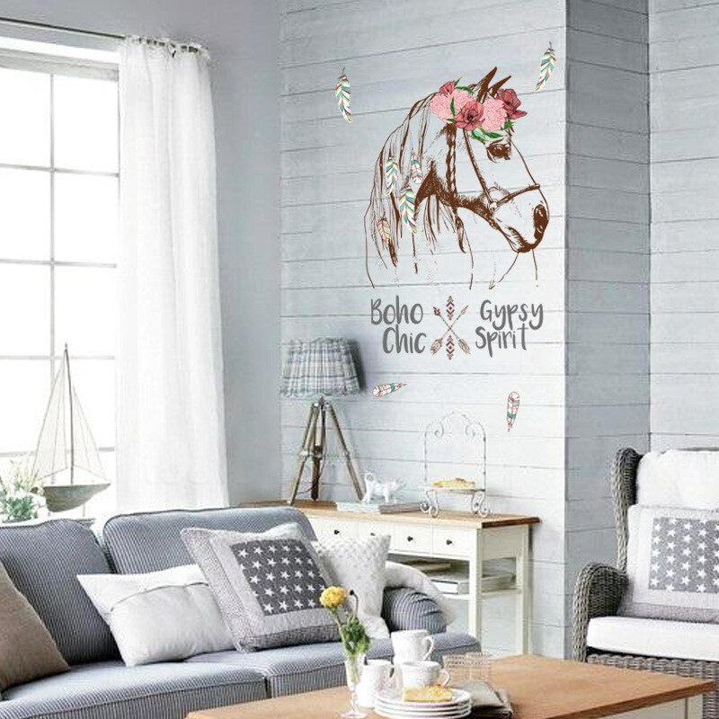 Stickers Cheval Chambre Fille