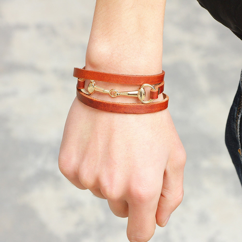 Bracelet Cheval Mors Lanières Fines