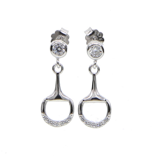 Boucles d'oreilles Cheval Mors Argent et Zircon