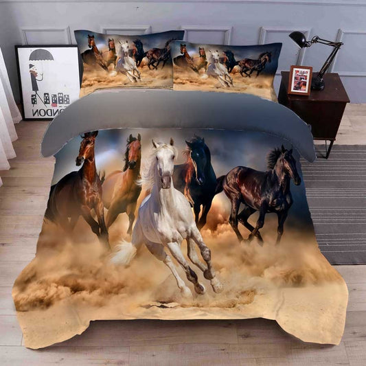Housse de Couette Chevaux Nuage de Sable