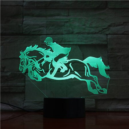 Lampe Cheval Saut du cavalier