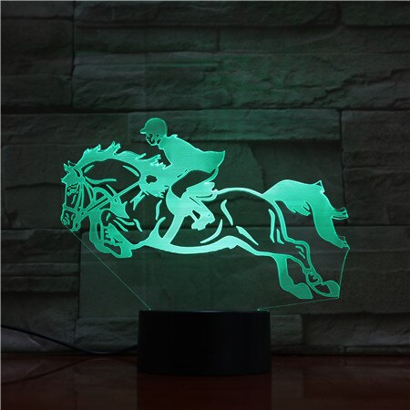 Lampe Cheval Saut du cavalier