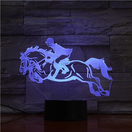 Lampe Cheval Saut du cavalier