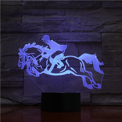 Lampe Cheval Saut du cavalier