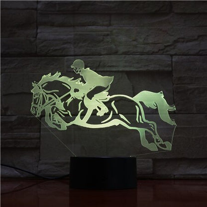 Lampe Cheval Saut du cavalier