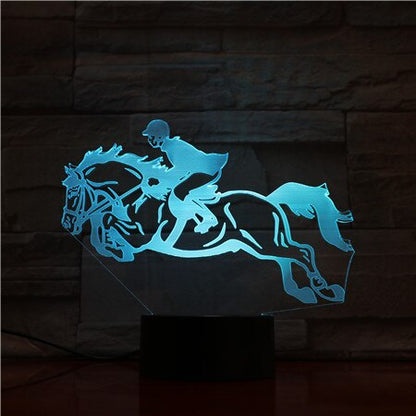 Lampe Cheval Saut du cavalier