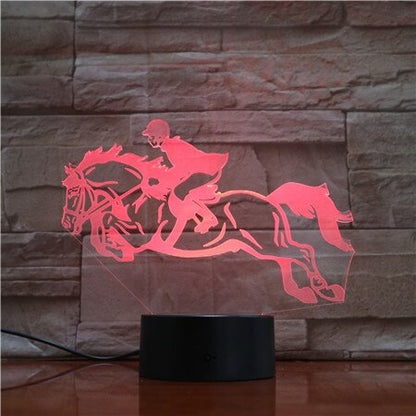 Lampe Cheval Saut du cavalier