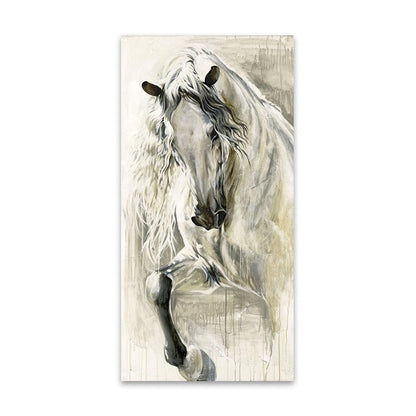Tableau Cheval Blanc Abstrait