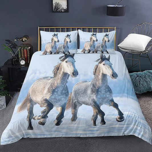 Housse de couette cheval duo