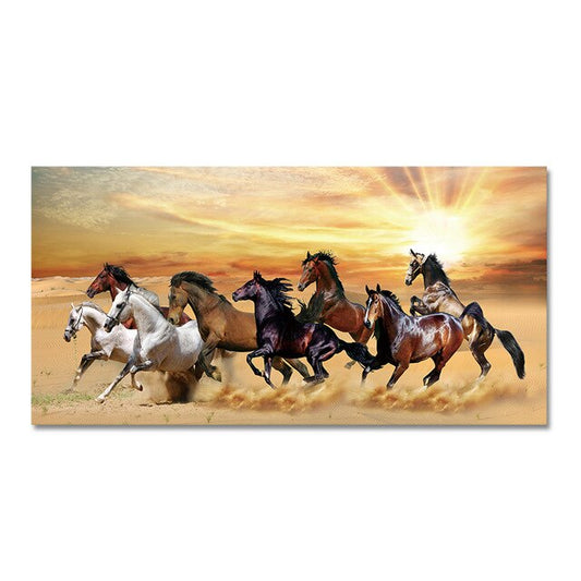 Tableau Paysage Chevaux
