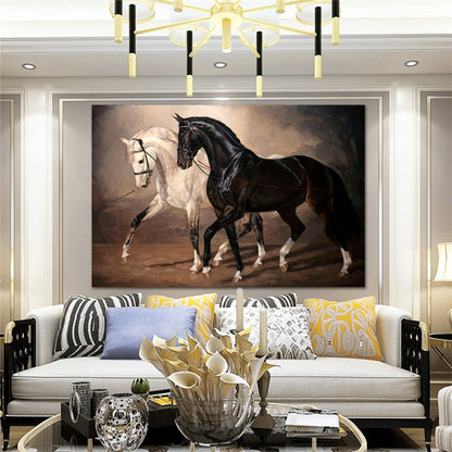Tableau Cheval <br> Blanc et Cheval Noir