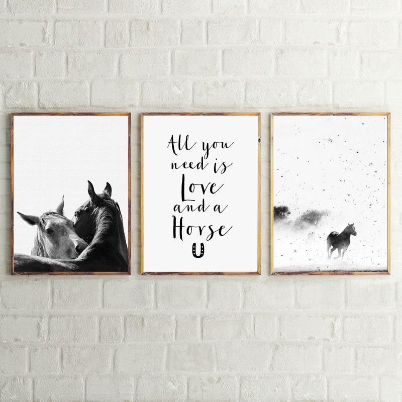 Tableau Cheval <br> Style Scandinave