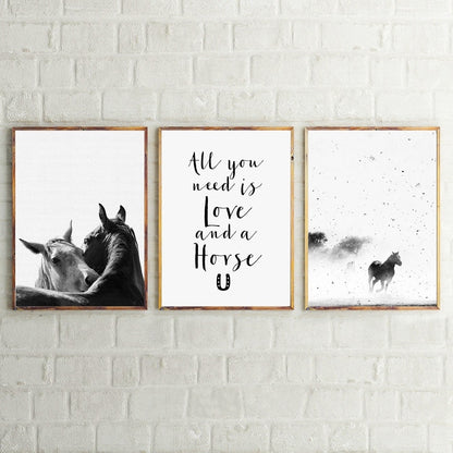 Tableau Cheval <br> Style Scandinave