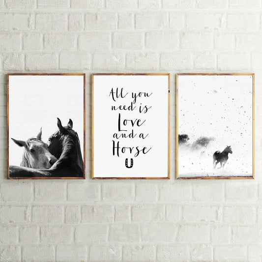 Tableau Cheval <br> Style Scandinave