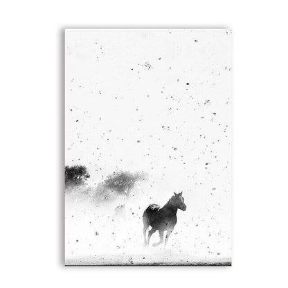 Tableau Cheval <br> Style Scandinave